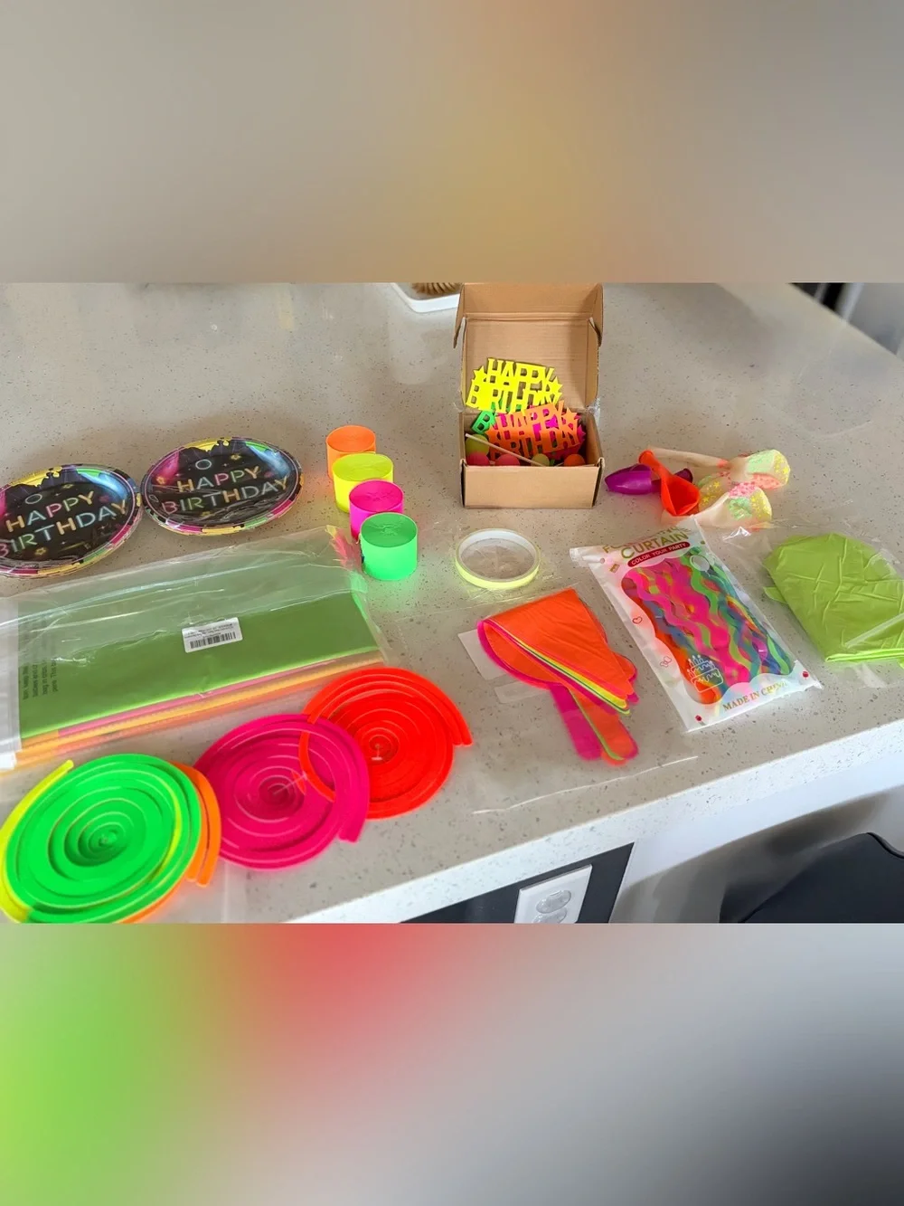 Neon Multi-Color Glow Party Birthday Decoration Kit